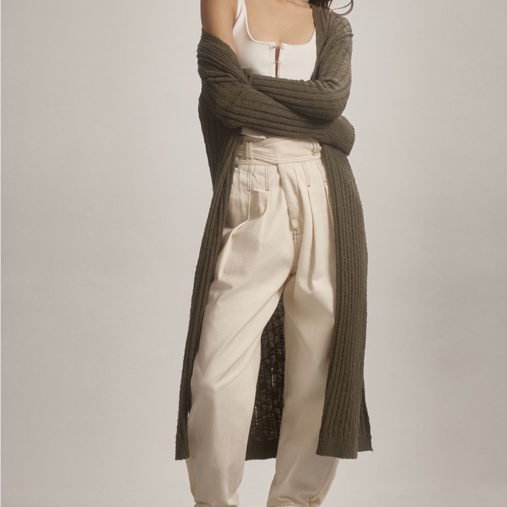 Pilcro green long cardigan for Women